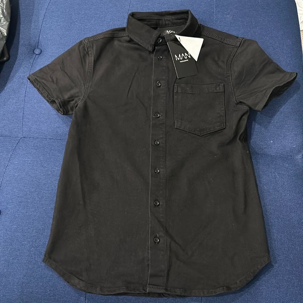 MAN boohooMAN men Jean shirt